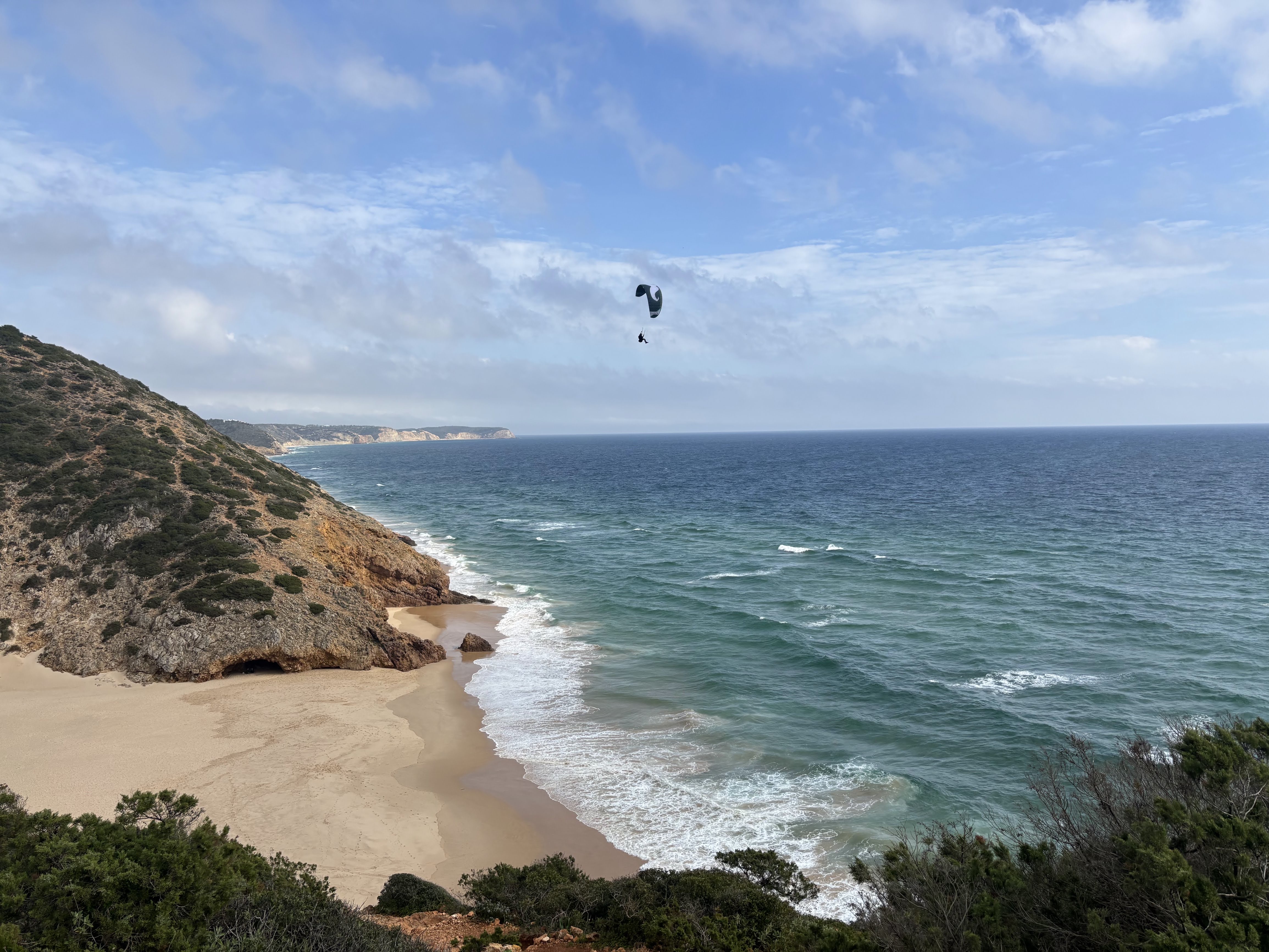 Parakiting on the Portuguese coast