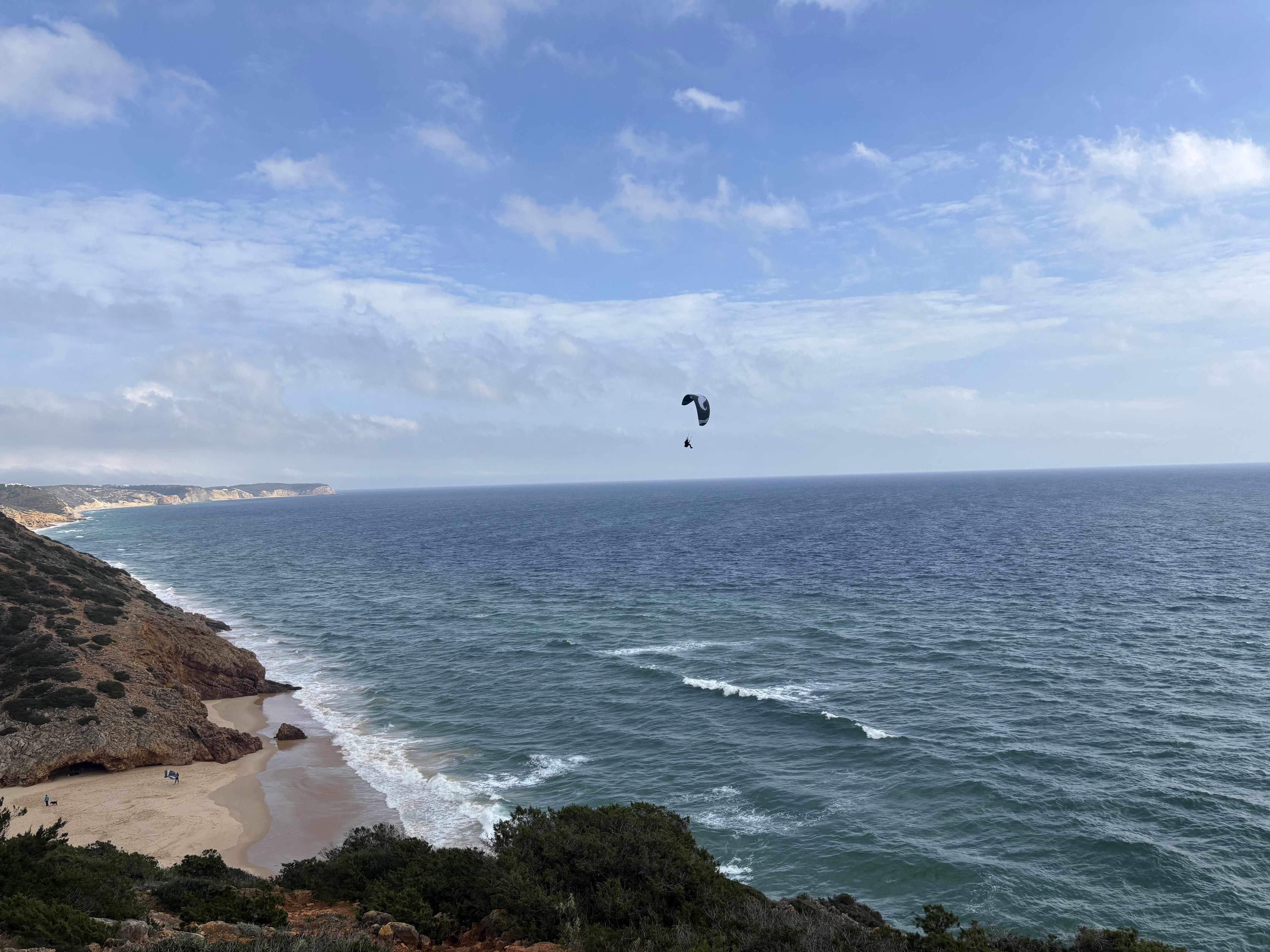 Coastal parakiting location in Portugal